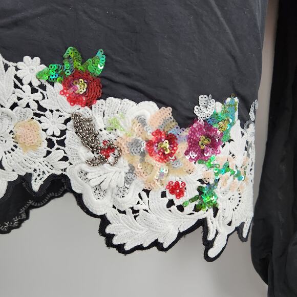 Adidas x Dry Clean Only Blouson Embroidered Beaded Top Size Small - Picture 5 of 8